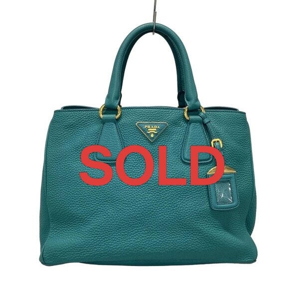 PRADA Galleria Medium Bag (Women's) Turquoise blue Leather - Handbag 733-063025 - Picture 1 of 14